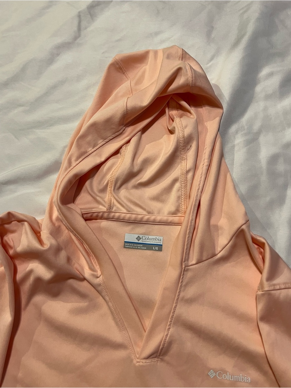 Columbia Peach Hooded Long-Sleeve Pullover - Picture 5 of 7